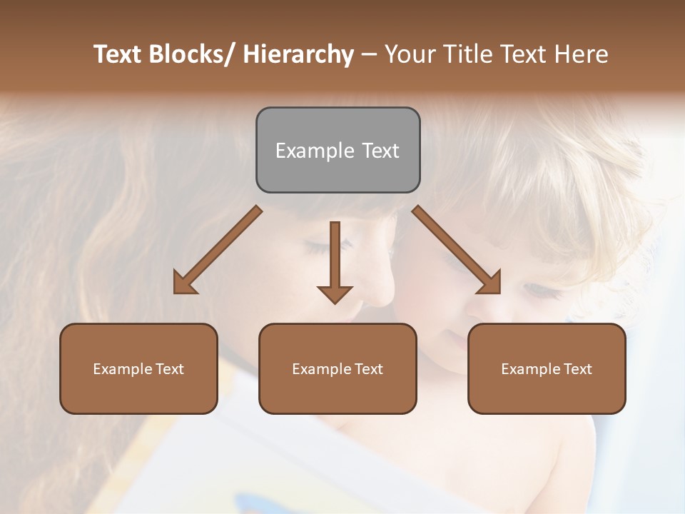 High Key Portrait Of Young Mother Reading A Book For Her Baby [3 Years Old] PowerPoint Template