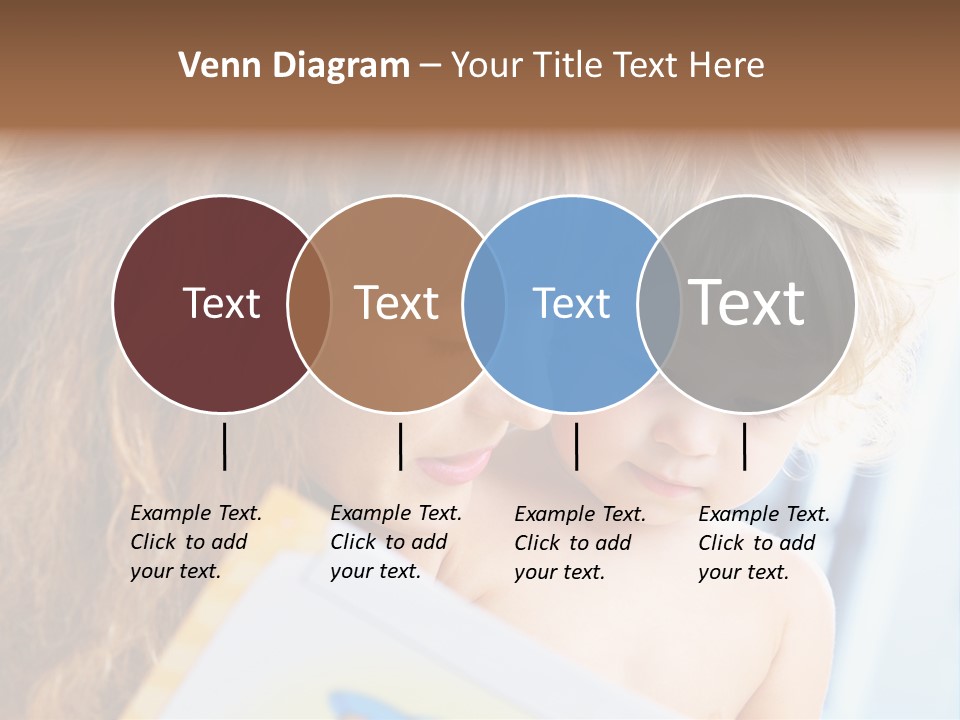 High Key Portrait Of Young Mother Reading A Book For Her Baby [3 Years Old] PowerPoint Template