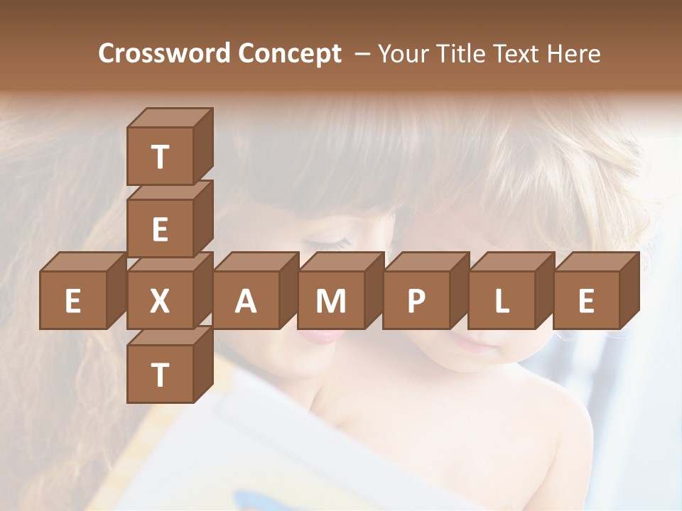 High Key Portrait Of Young Mother Reading A Book For Her Baby [3 Years Old] PowerPoint Template