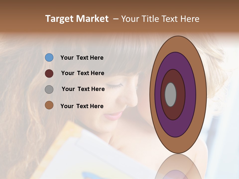 High Key Portrait Of Young Mother Reading A Book For Her Baby [3 Years Old] PowerPoint Template