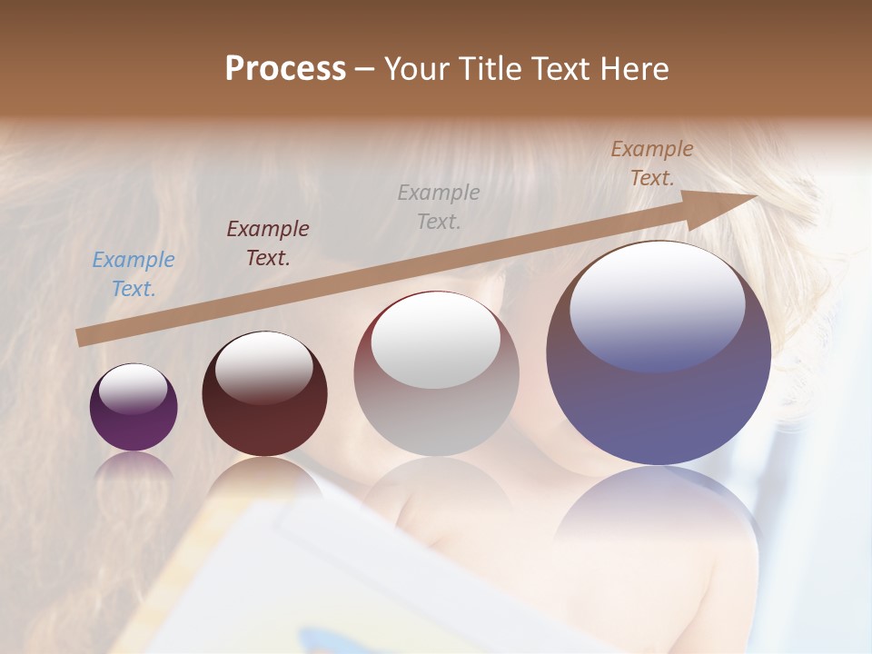 High Key Portrait Of Young Mother Reading A Book For Her Baby [3 Years Old] PowerPoint Template