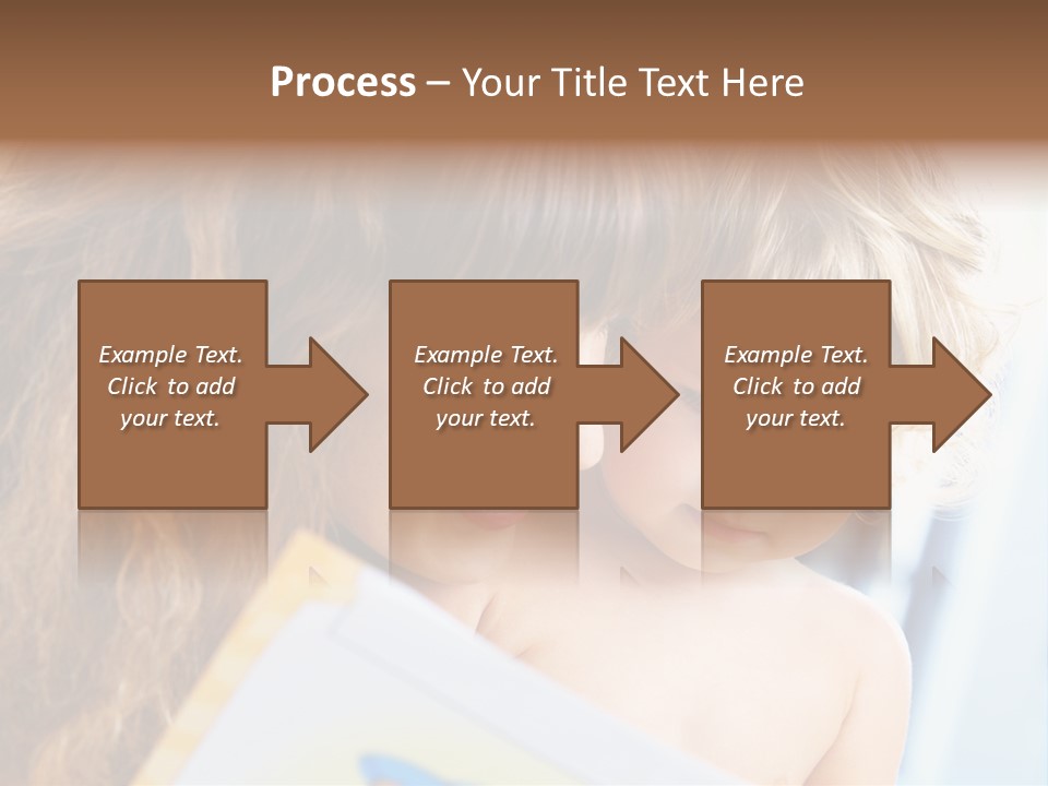 High Key Portrait Of Young Mother Reading A Book For Her Baby [3 Years Old] PowerPoint Template