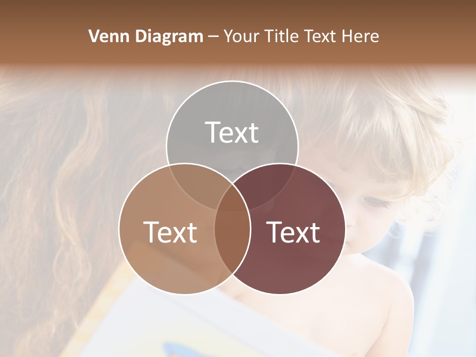 High Key Portrait Of Young Mother Reading A Book For Her Baby [3 Years Old] PowerPoint Template