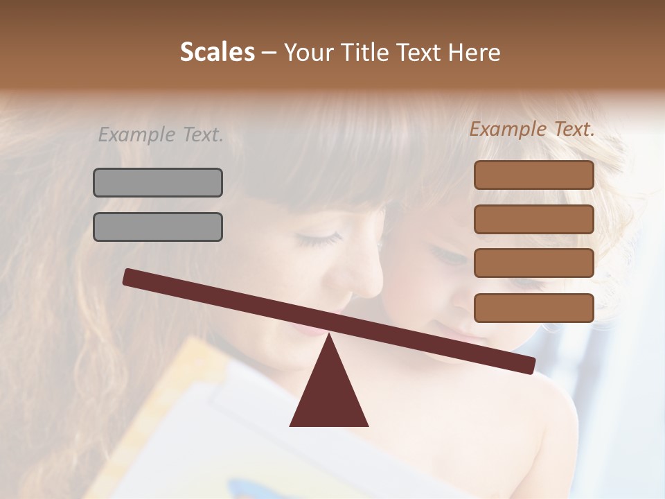 High Key Portrait Of Young Mother Reading A Book For Her Baby [3 Years Old] PowerPoint Template