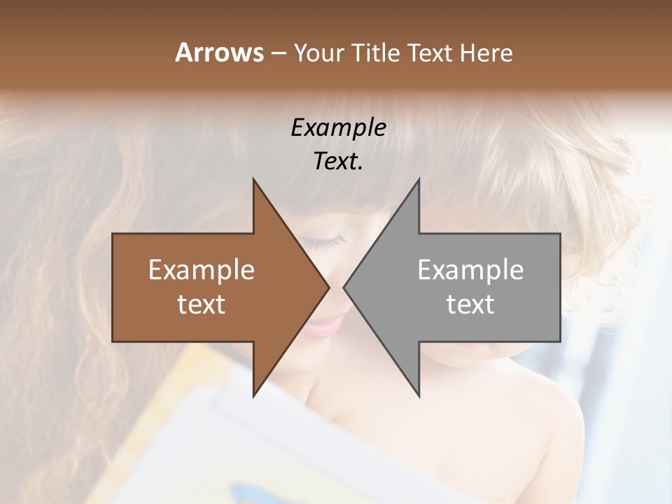 High Key Portrait Of Young Mother Reading A Book For Her Baby [3 Years Old] PowerPoint Template