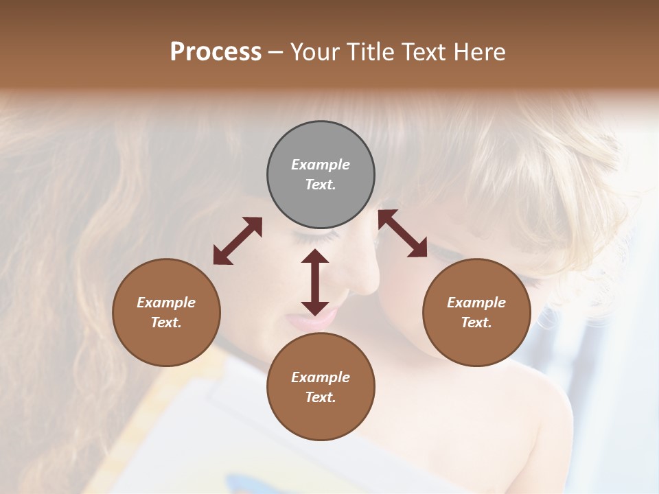 High Key Portrait Of Young Mother Reading A Book For Her Baby [3 Years Old] PowerPoint Template