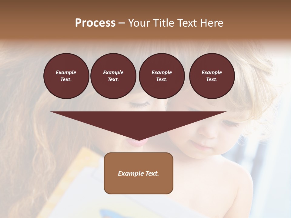 High Key Portrait Of Young Mother Reading A Book For Her Baby [3 Years Old] PowerPoint Template