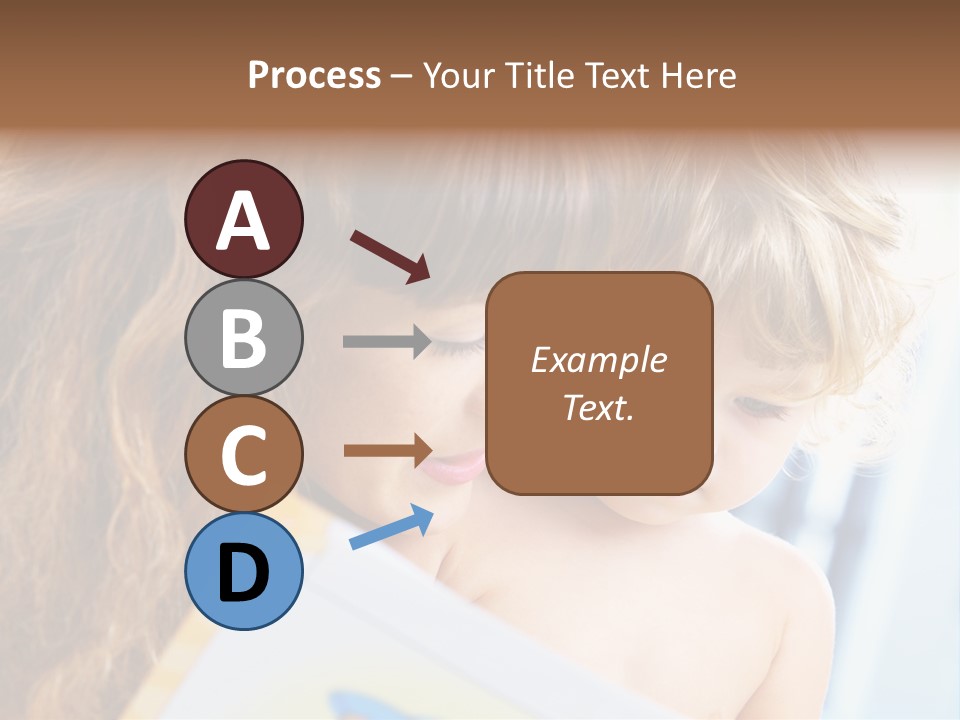 High Key Portrait Of Young Mother Reading A Book For Her Baby [3 Years Old] PowerPoint Template