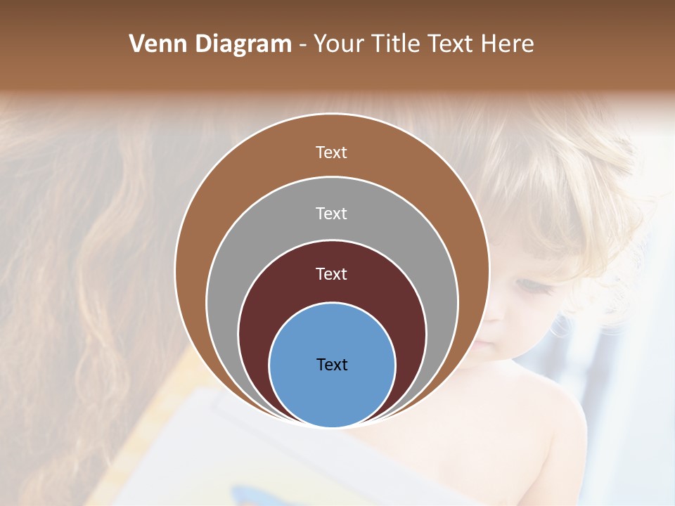 High Key Portrait Of Young Mother Reading A Book For Her Baby [3 Years Old] PowerPoint Template