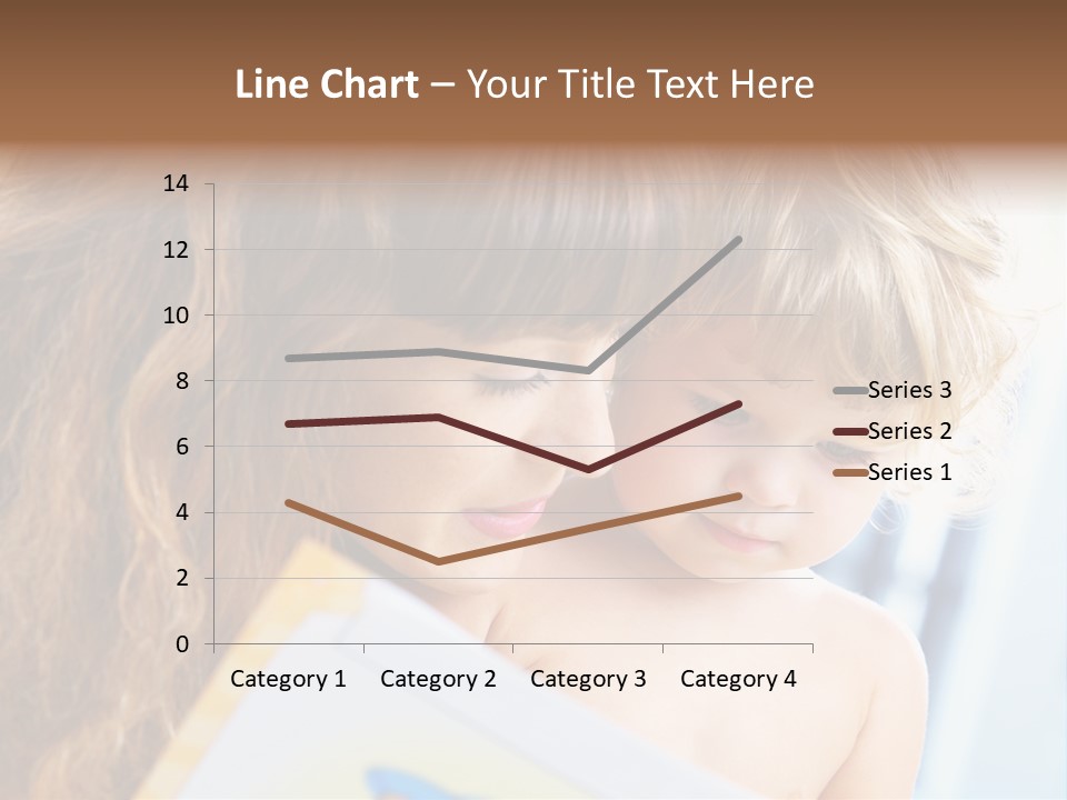 High Key Portrait Of Young Mother Reading A Book For Her Baby [3 Years Old] PowerPoint Template