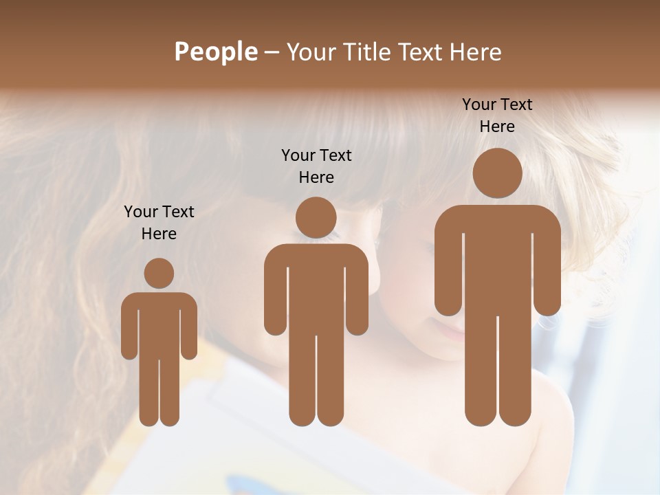 High Key Portrait Of Young Mother Reading A Book For Her Baby [3 Years Old] PowerPoint Template