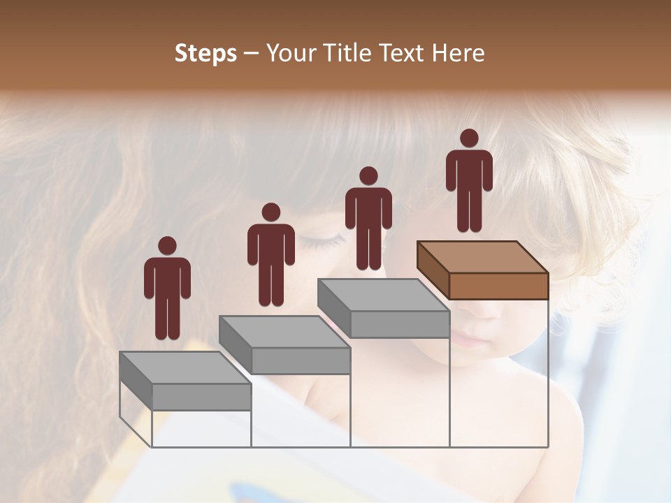 High Key Portrait Of Young Mother Reading A Book For Her Baby [3 Years Old] PowerPoint Template