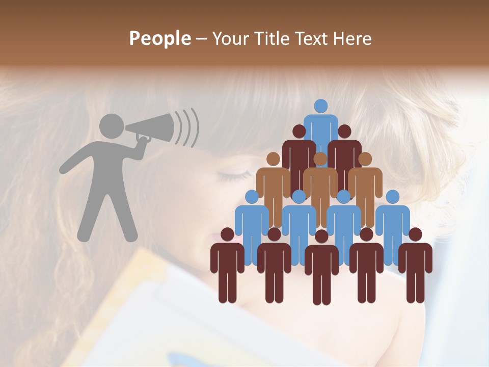 High Key Portrait Of Young Mother Reading A Book For Her Baby [3 Years Old] PowerPoint Template