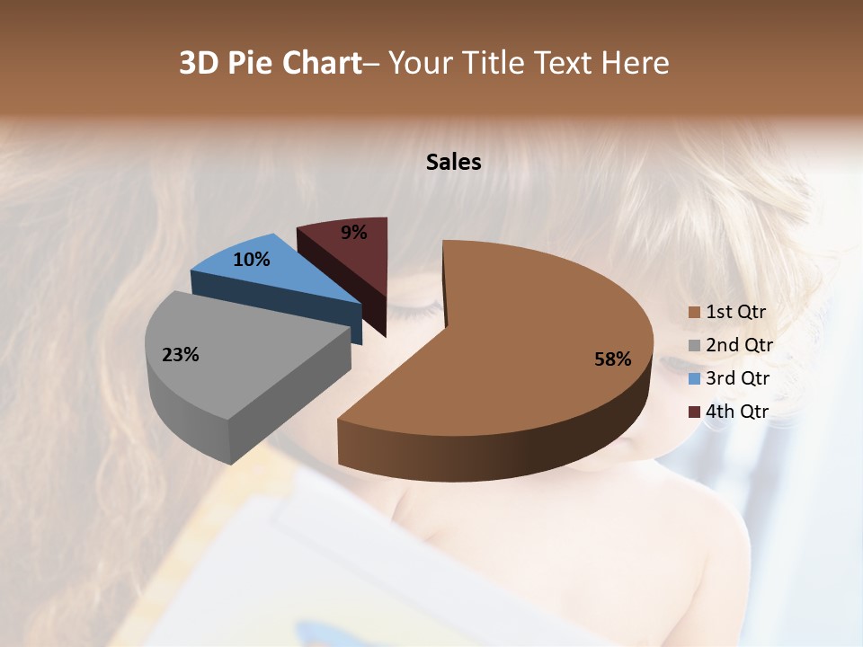 High Key Portrait Of Young Mother Reading A Book For Her Baby [3 Years Old] PowerPoint Template