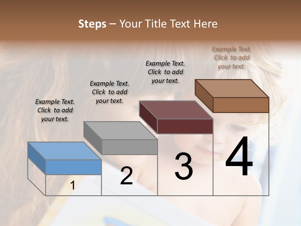 High Key Portrait Of Young Mother Reading A Book For Her Baby [3 Years Old] PowerPoint Template