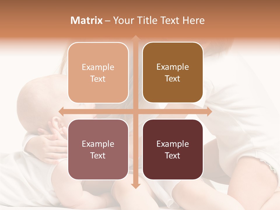 Three Cute Little Girls - One, Two And Three Years Old PowerPoint Template