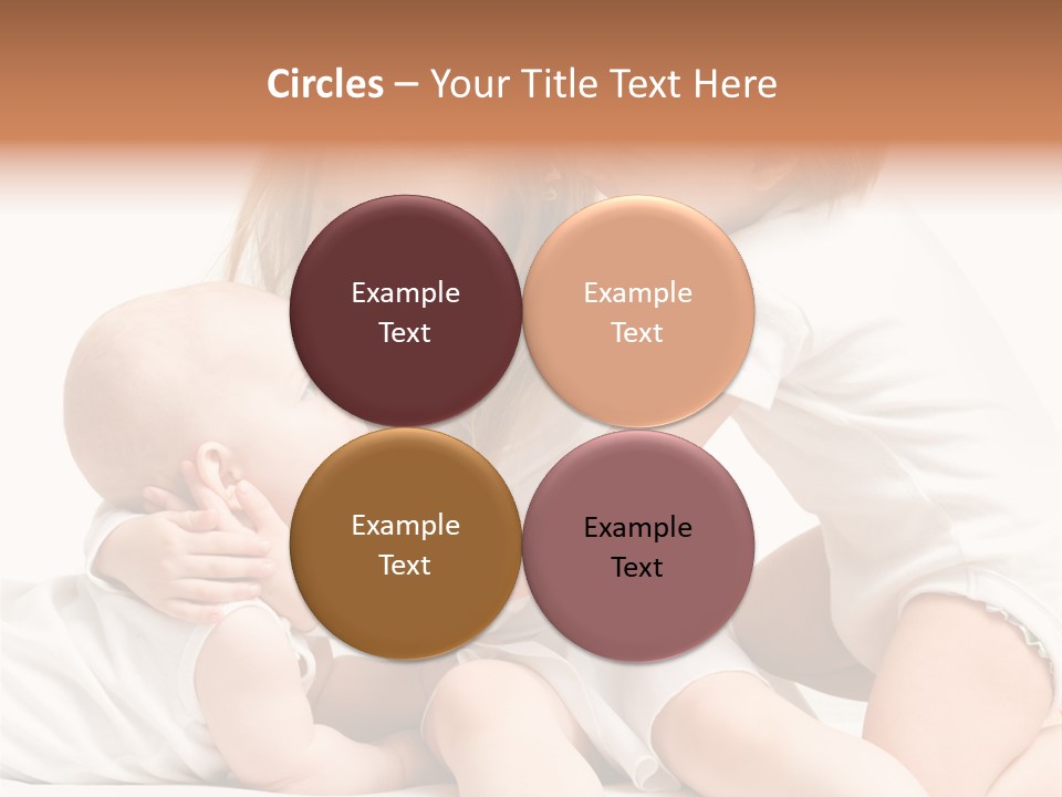 Three Cute Little Girls - One, Two And Three Years Old PowerPoint Template