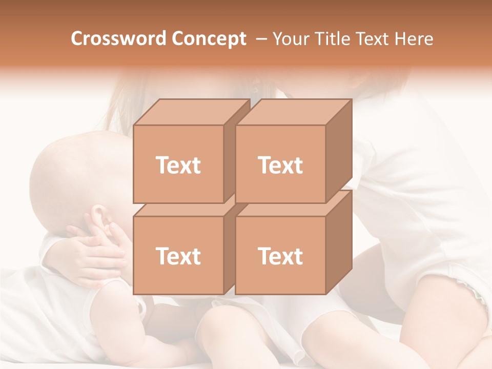 Three Cute Little Girls - One, Two And Three Years Old PowerPoint Template