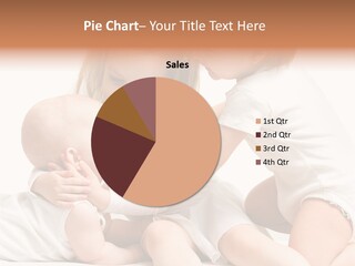 Three Cute Little Girls - One, Two And Three Years Old PowerPoint Template