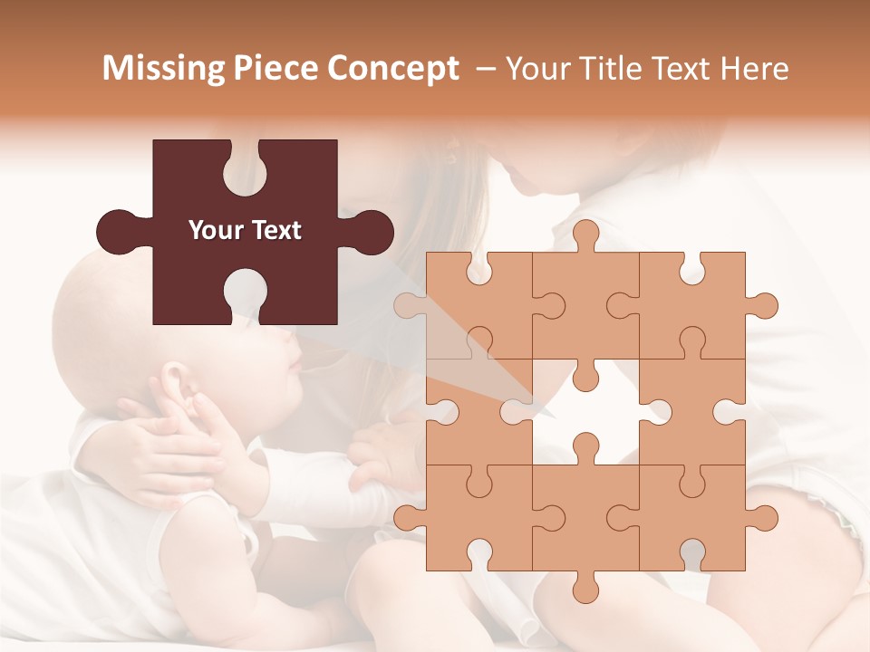 Three Cute Little Girls - One, Two And Three Years Old PowerPoint Template