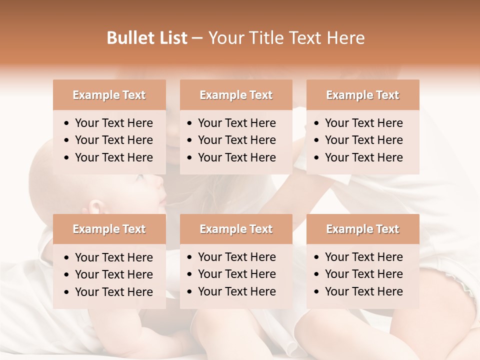 Three Cute Little Girls - One, Two And Three Years Old PowerPoint Template