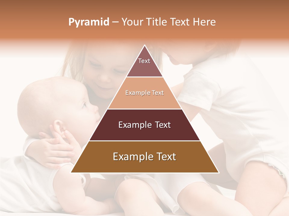 Three Cute Little Girls - One, Two And Three Years Old PowerPoint Template