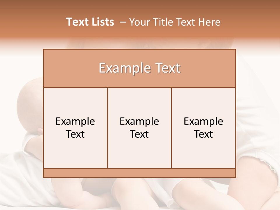 Three Cute Little Girls - One, Two And Three Years Old PowerPoint Template