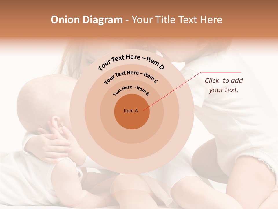 Three Cute Little Girls - One, Two And Three Years Old PowerPoint Template