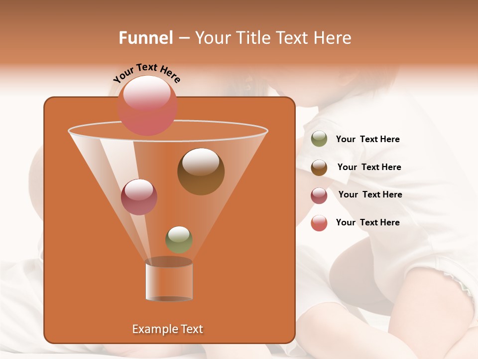 Three Cute Little Girls - One, Two And Three Years Old PowerPoint Template