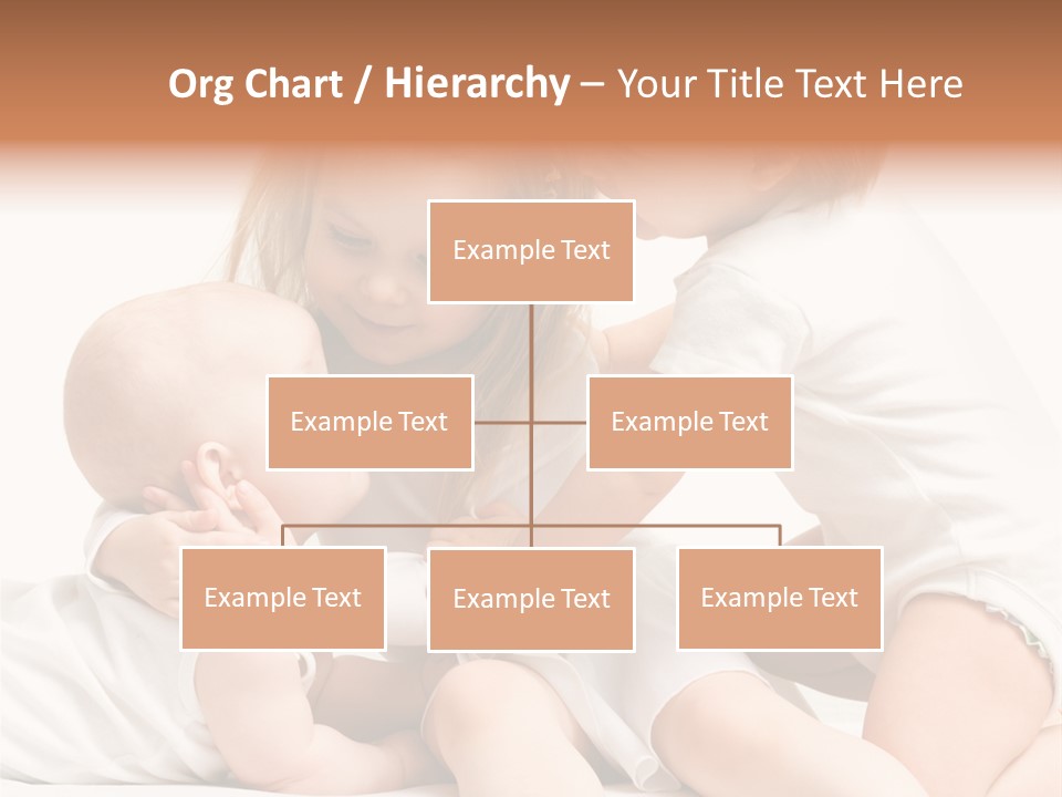 Three Cute Little Girls - One, Two And Three Years Old PowerPoint Template