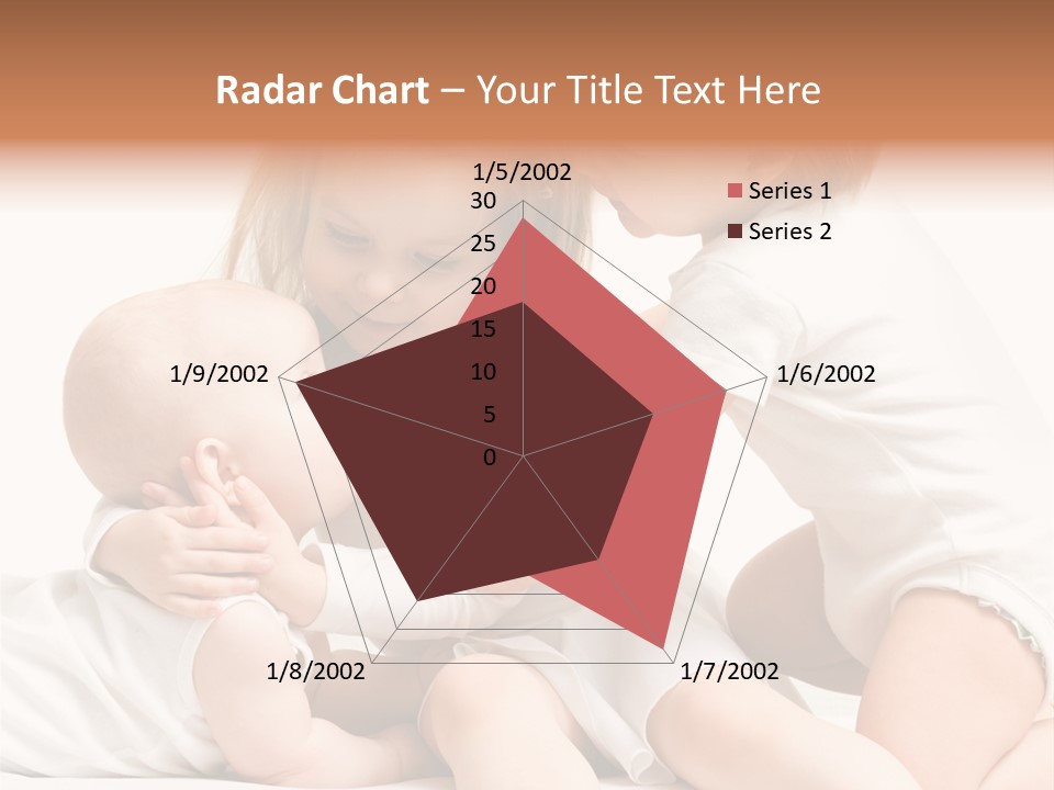 Three Cute Little Girls - One, Two And Three Years Old PowerPoint Template