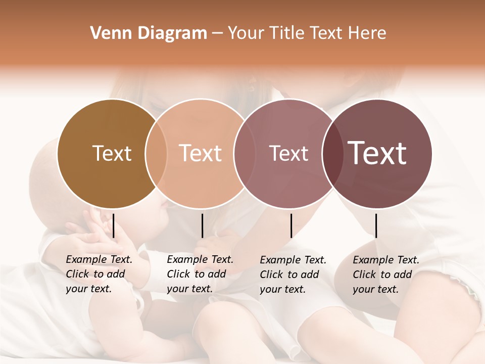 Three Cute Little Girls - One, Two And Three Years Old PowerPoint Template