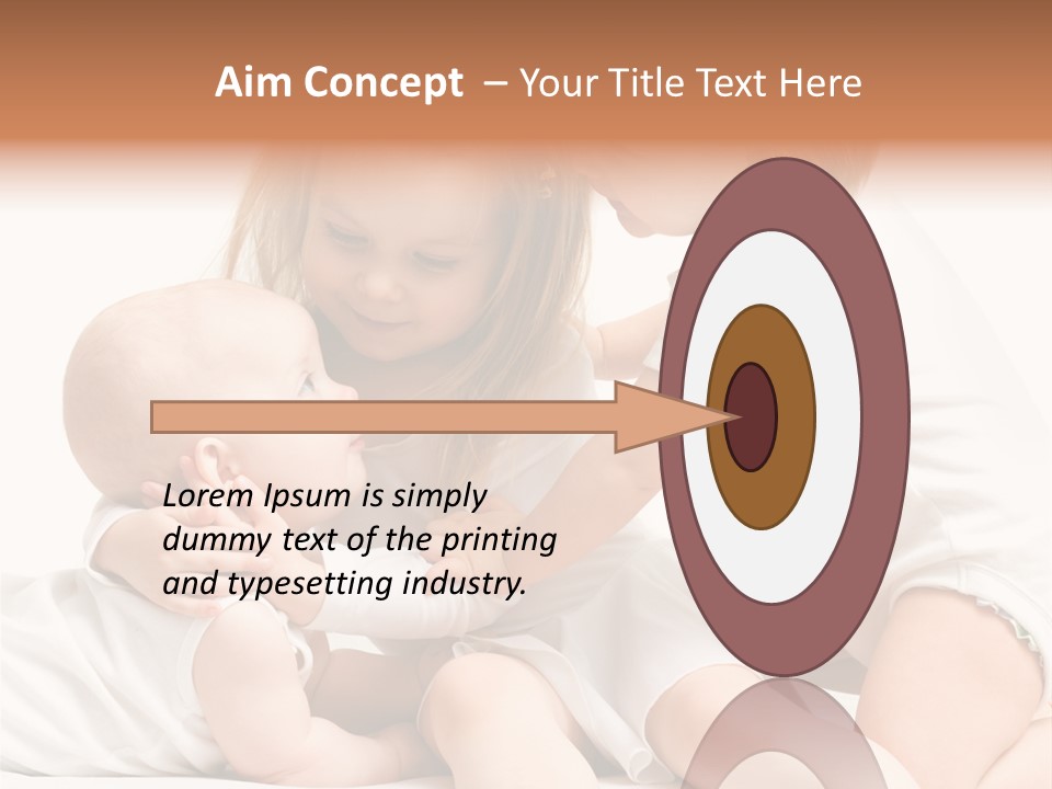 Three Cute Little Girls - One, Two And Three Years Old PowerPoint Template