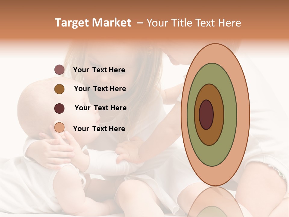 Three Cute Little Girls - One, Two And Three Years Old PowerPoint Template