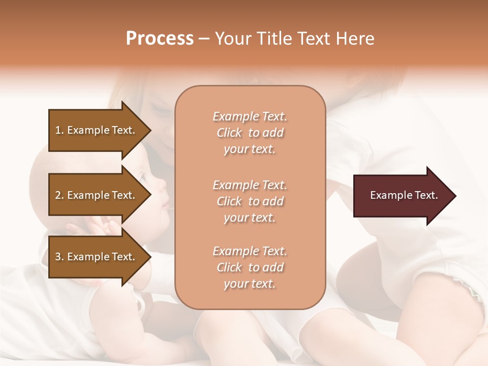 Three Cute Little Girls - One, Two And Three Years Old PowerPoint Template