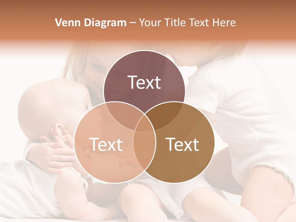 Three Cute Little Girls - One, Two And Three Years Old PowerPoint Template
