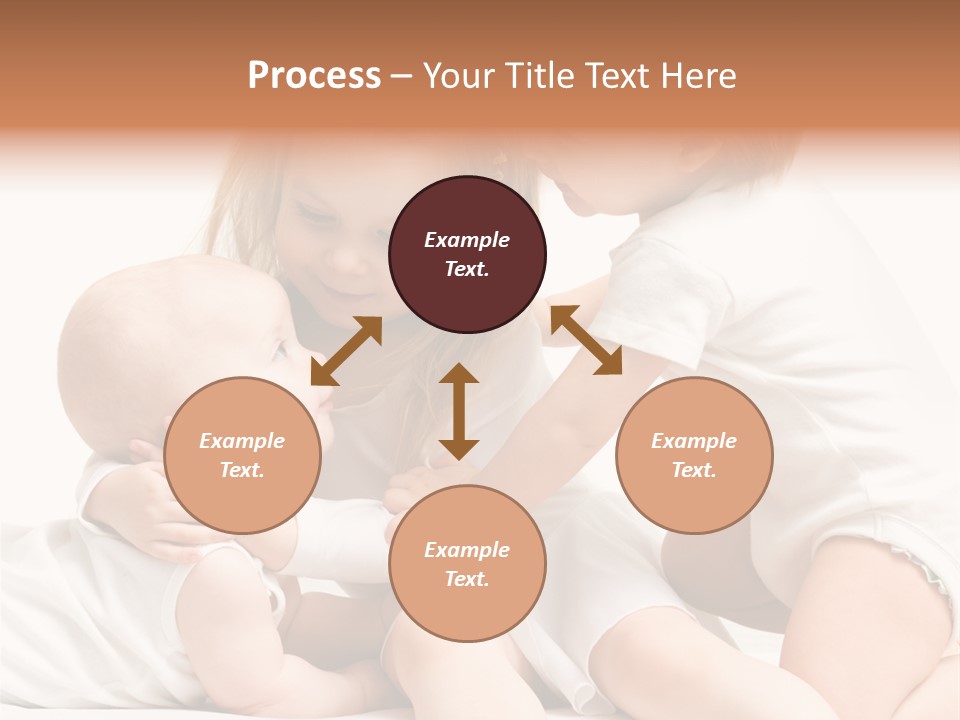 Three Cute Little Girls - One, Two And Three Years Old PowerPoint Template