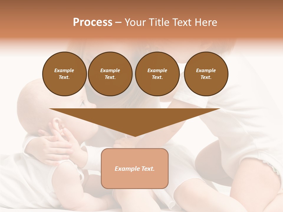 Three Cute Little Girls - One, Two And Three Years Old PowerPoint Template