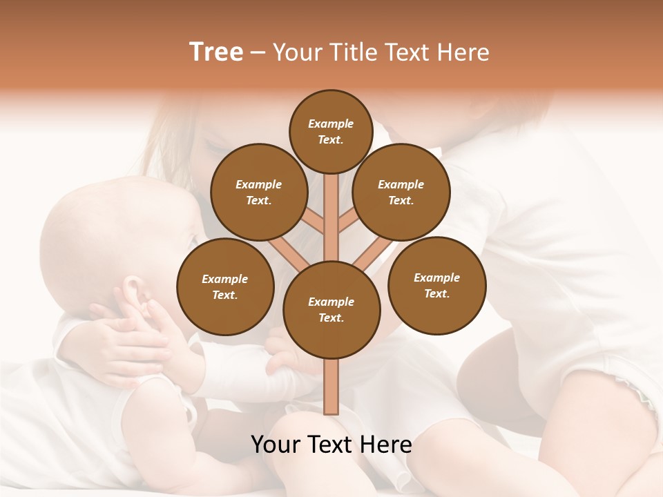 Three Cute Little Girls - One, Two And Three Years Old PowerPoint Template