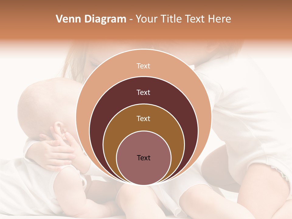 Three Cute Little Girls - One, Two And Three Years Old PowerPoint Template