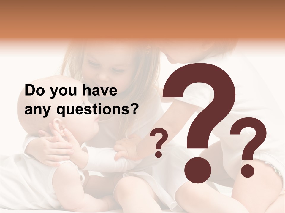 Three Cute Little Girls - One, Two And Three Years Old PowerPoint Template