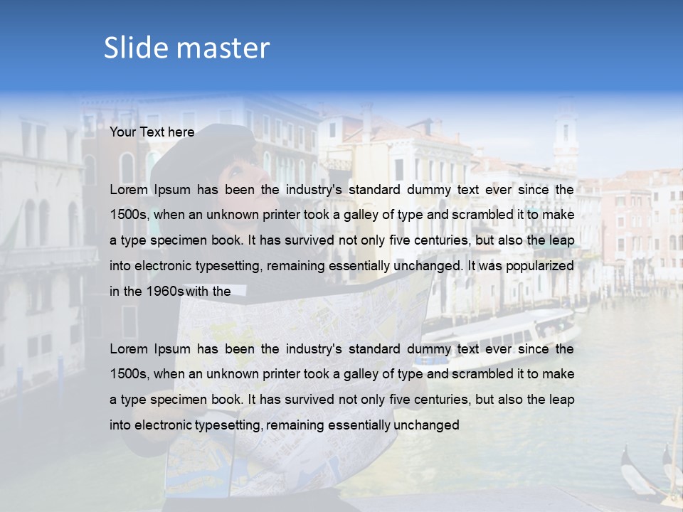 Tourist Attractions: This Girl Got Lost In Venice PowerPoint Template