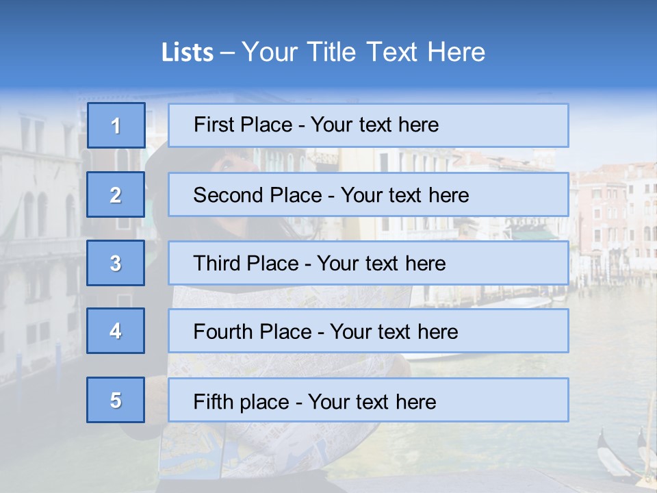 Tourist Attractions: This Girl Got Lost In Venice PowerPoint Template