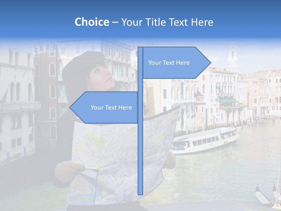 Tourist Attractions: This Girl Got Lost In Venice PowerPoint Template