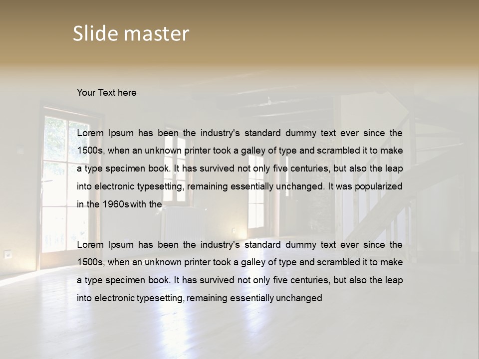 Farm Home Interior After Renovation PowerPoint Template