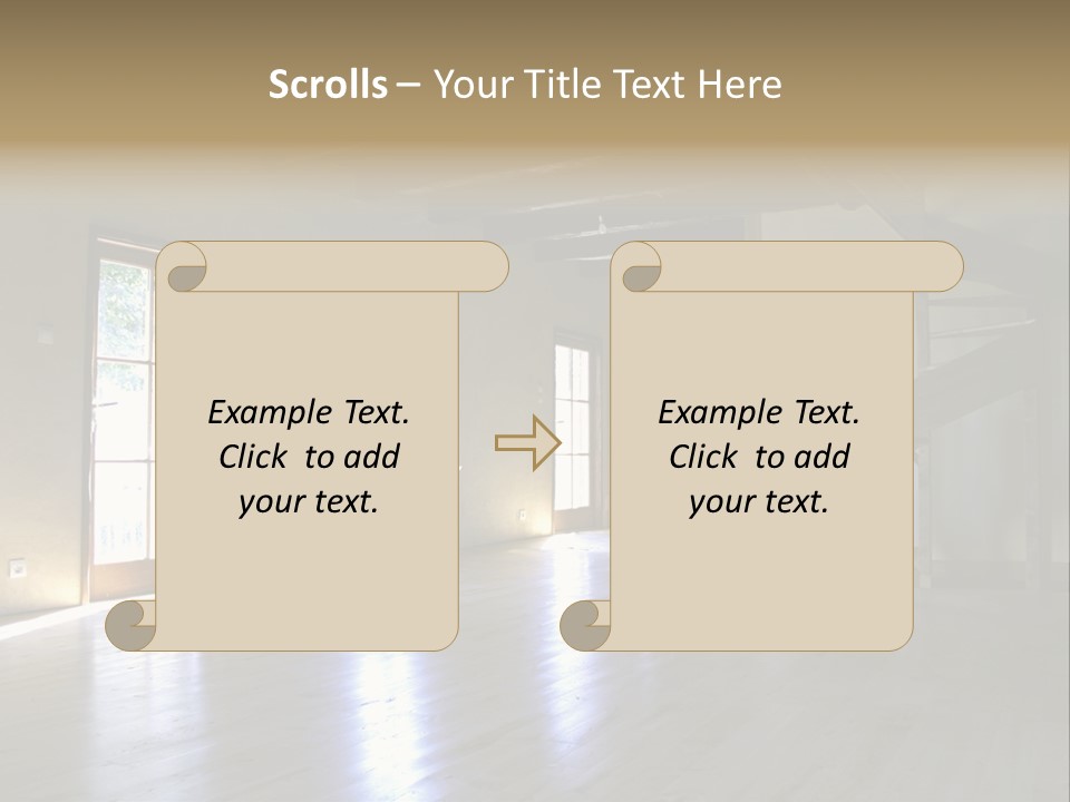 Farm Home Interior After Renovation PowerPoint Template