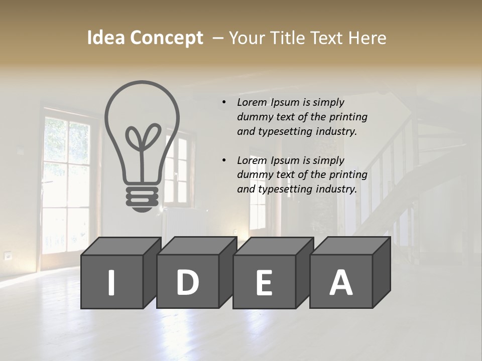 Farm Home Interior After Renovation PowerPoint Template