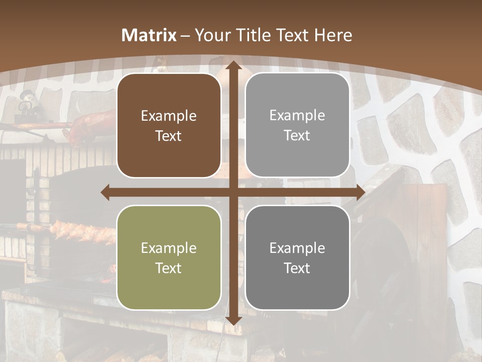 A Brick Oven With A Large Wheel On Top Of It PowerPoint Template