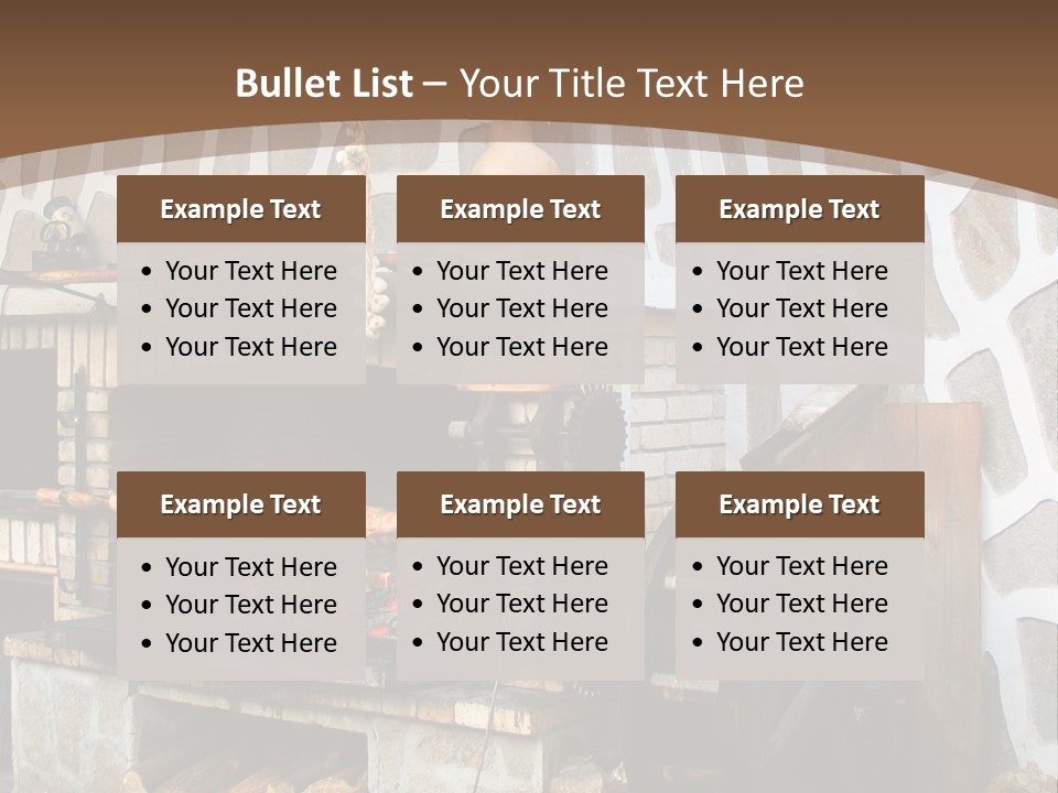 A Brick Oven With A Large Wheel On Top Of It PowerPoint Template