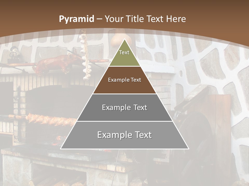 A Brick Oven With A Large Wheel On Top Of It PowerPoint Template